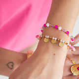 Charlery Kralen Armband roze Model