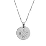 Charlery Munt Ketting met 4 Initialen zilver