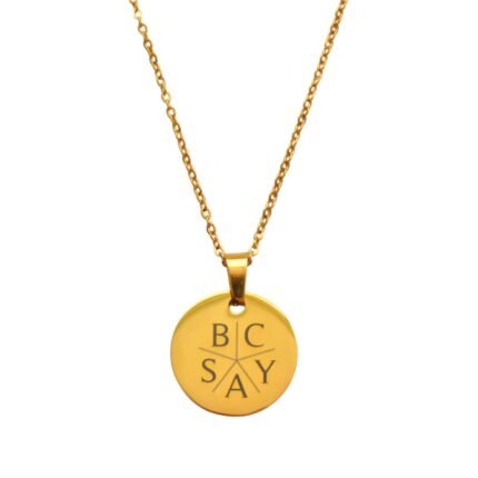 Charlery Munt Ketting met 5 Initialen goud