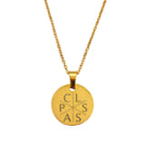 Charlery Munt Ketting met 6 Initialen goud