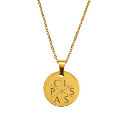 Charlery Munt Ketting met 6 Initialen goud