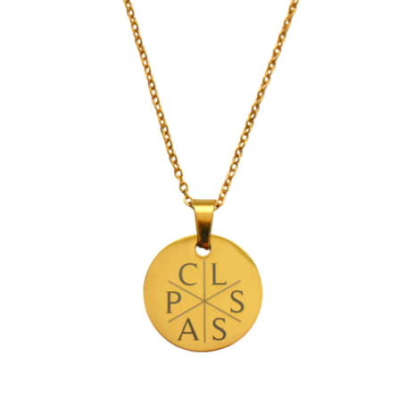 Charlery Munt Ketting met 6 Initialen goud