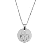 Charlery Munt Ketting met 6 Initialen zilver