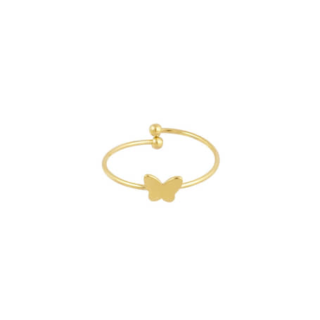 Charlery Ring Vlinder goud