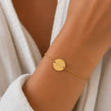 Graveerbare Armband Naam Munt goud