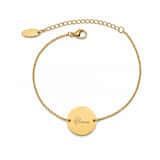 Graveerbare Armband Naam Munt goud
