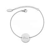 Graveerbare Armband Naam Munt zilver