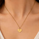 Graveerbare Ketting Hart met Steentje en Naam