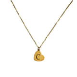 Ketting Klein Hartje 1 Initiaal goud