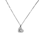 Ketting Klein Hartje 1 Initiaal zilver