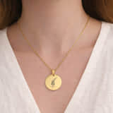 Graveerbare Munt Ketting met Geboortebloem