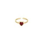 Charlery Ring hartje rood