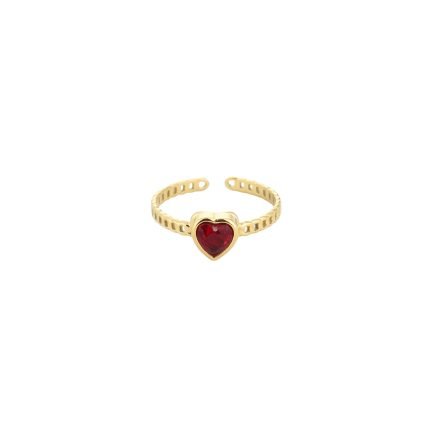 Charlery Ring hartje rood