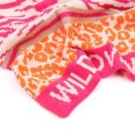 Charlery Sjaal Wild Love roze en oranje