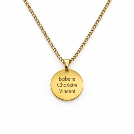Heren Ketting met Naam goud
