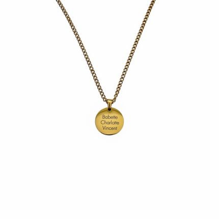 Heren Ketting met Naam goud