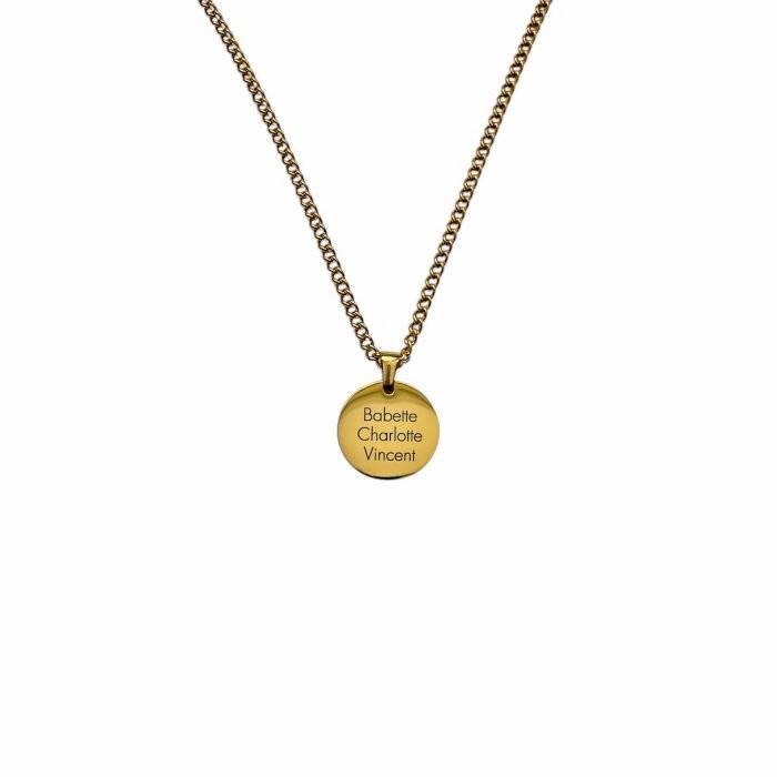 Heren Ketting met Naam goud