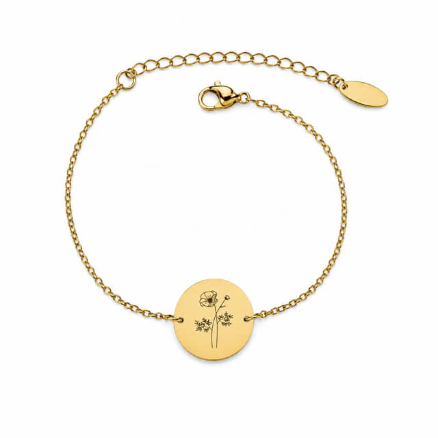 Charlery Armband Geboortebloem goud
