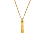 Heren Ketting Bar met Naam goud