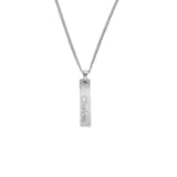 Heren Ketting Bar met Naam zilver