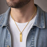 Heren Ketting met Naam Bar
