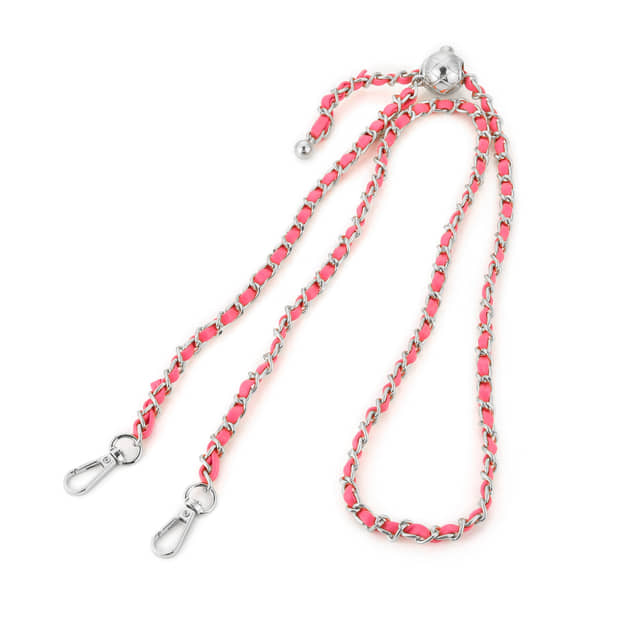 Bag Strap fuchsia met zilver