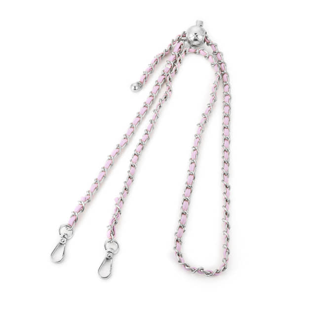 Bag Strap roze met zilver