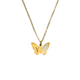 Ketting met Vlinder en Initiaal goud