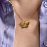 Ketting met Vlinder en Initiaal