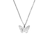 Ketting met Vlinder en Initiaal zilver