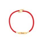 Naam Armband met Bar rood