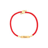 Naam Armband met Bar rood