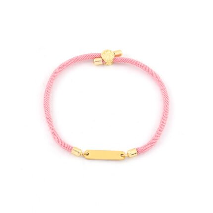Naam Armband met Bar roze