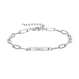 Schakelarmband met Naam zilver