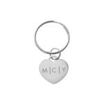 Sleutelhanger Hart Initialen zilver