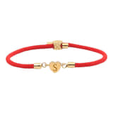 Initiaal Armband met Hartje rood