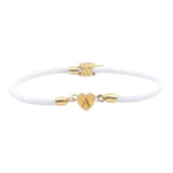 Initiaal Armband met Hartje wit