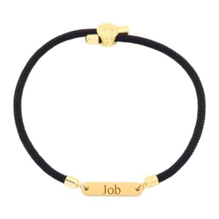 Naam Armband met Bar Zwart