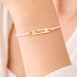 Naam Armband met Bar Roze