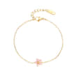 Armband Kristal Bloem roze