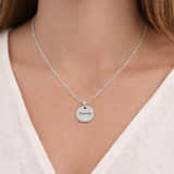 Ketting met Steentje en Naam 2 zilver