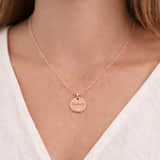 Ketting met Steentje en Naam 3 rose goud