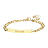 Dames Schakelarmband met Naam goud