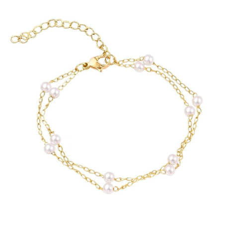 Dubbele Armband met Parels