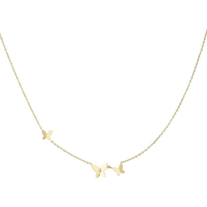 Ketting Dancing Butterflies goud