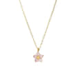 Ketting Kristal Bloem roze