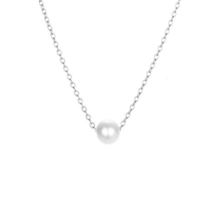 Ketting met Kleine Parel zilver