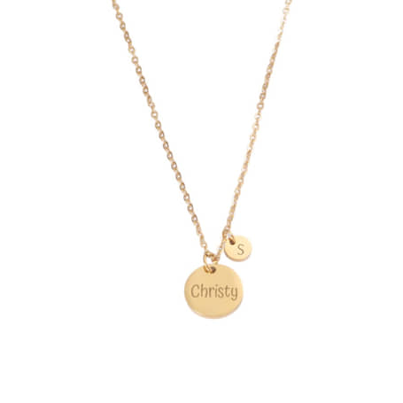 Ketting met Naam en 1 Initiaal
