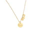 Ketting met Naam en 3 Initialen goud