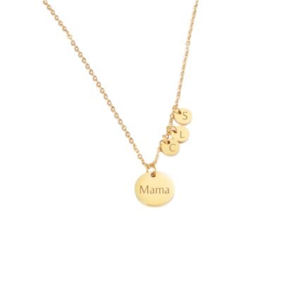 Ketting met Naam en 3 Initialen goud
